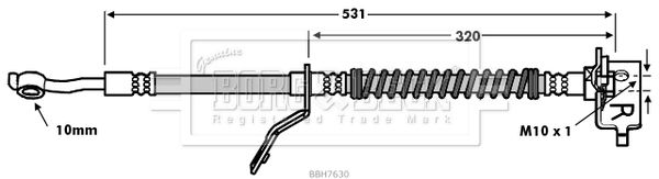 BORG & BECK Тормозной шланг BBH7630